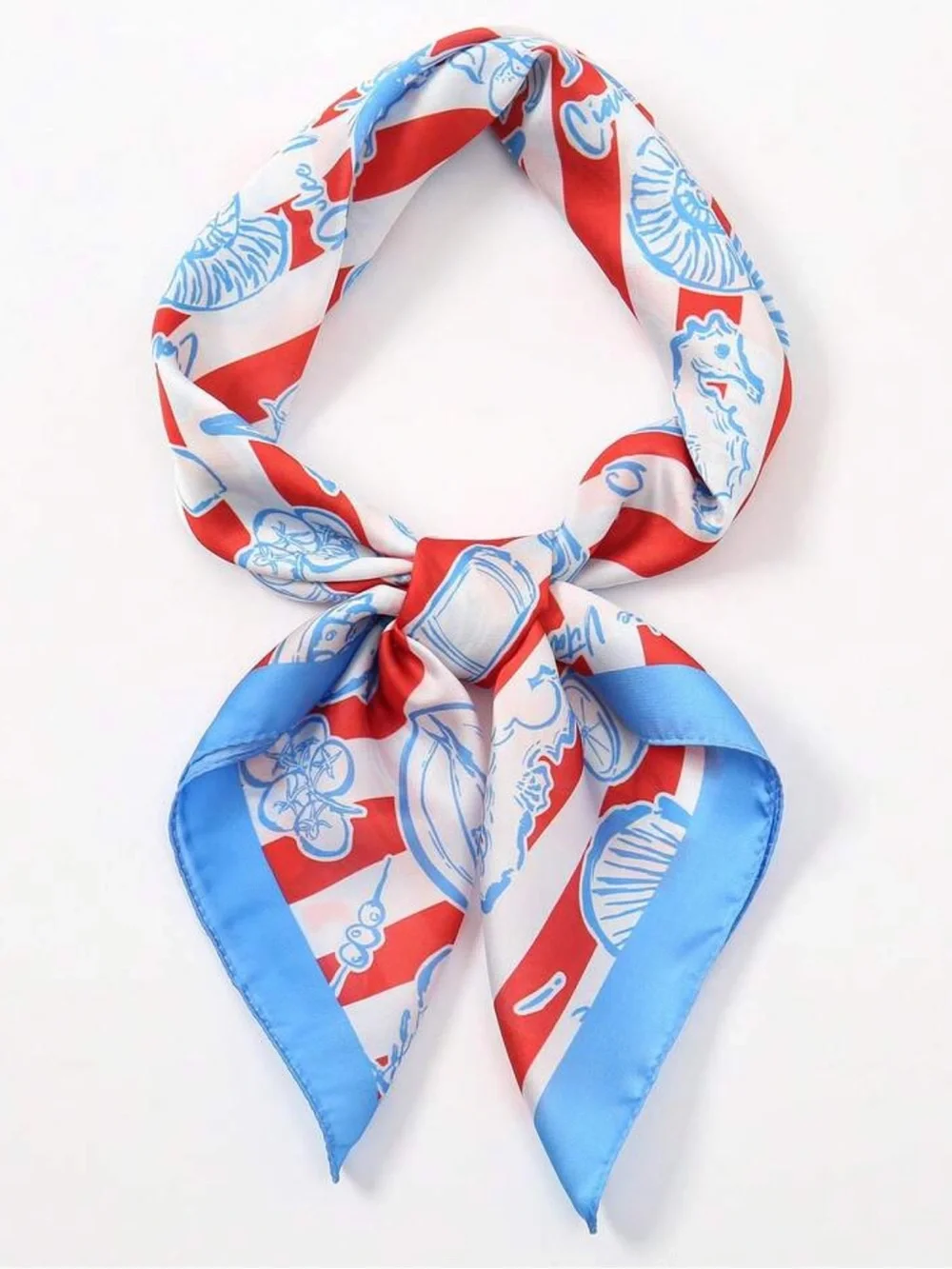 Striped Nautical Print Scarf S193